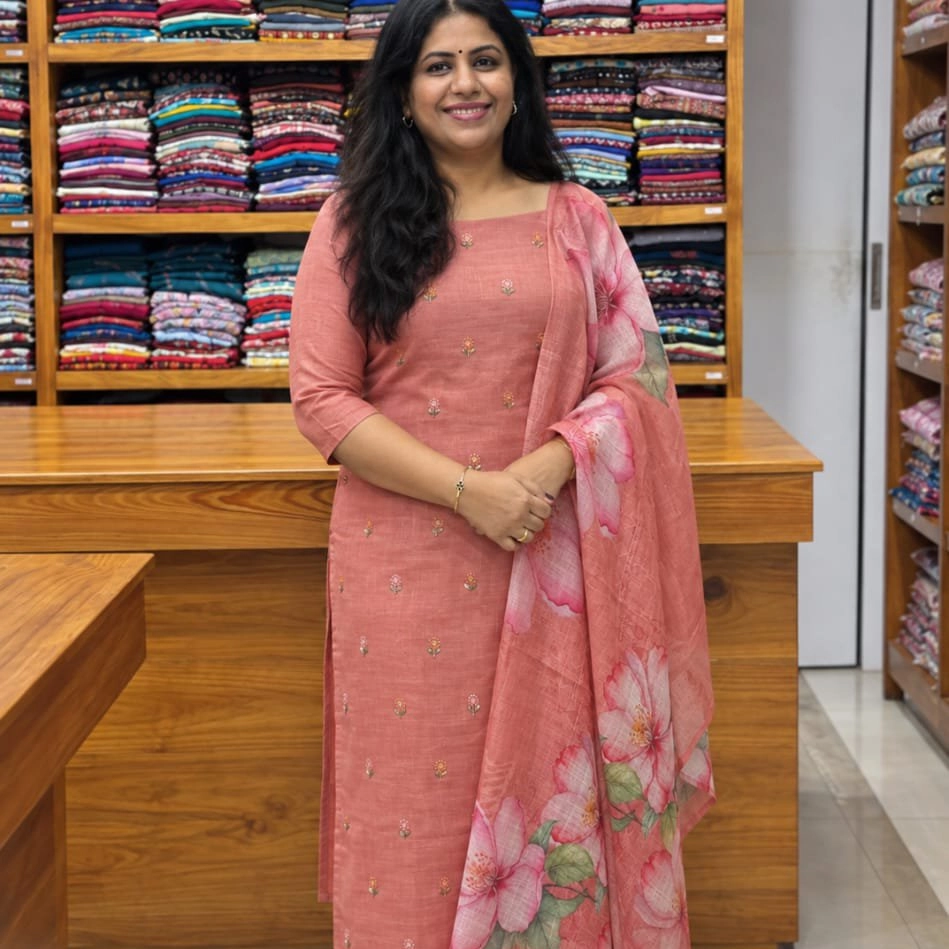 Un stitched churidar material