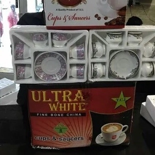 Coffee mug and saucer