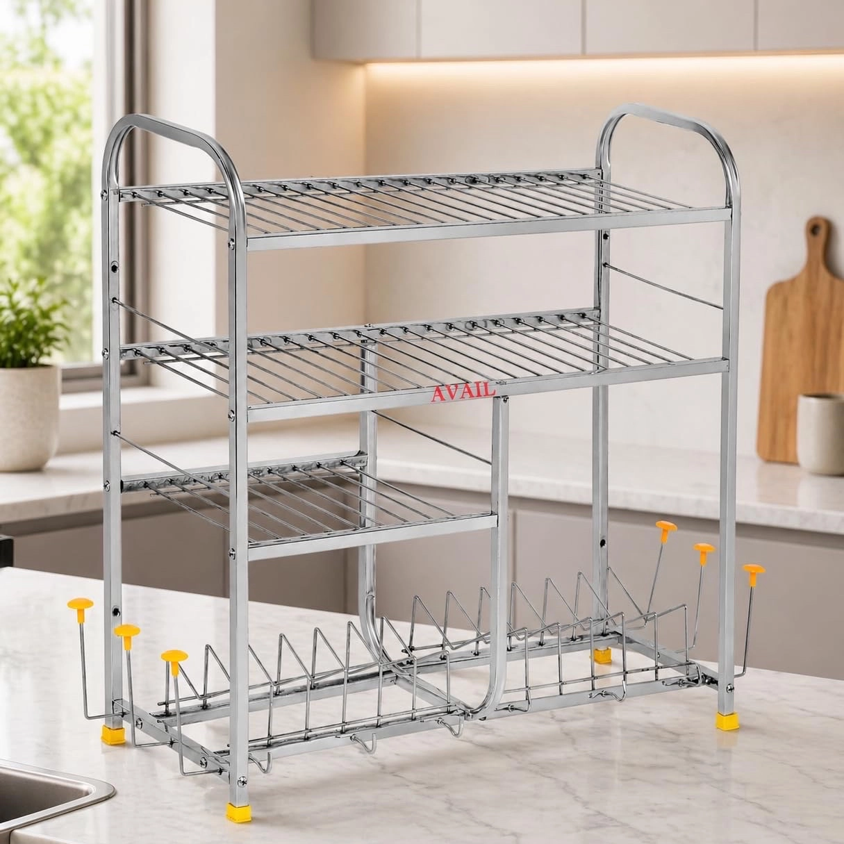 Stainless steel kitchen rack